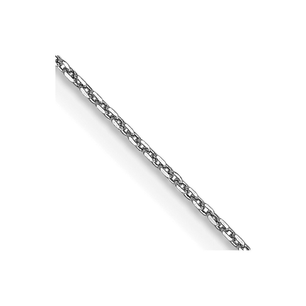14k White Gold 0.65mm Cable Chain Necklace 18″ with Lobster Clasp 1.11g