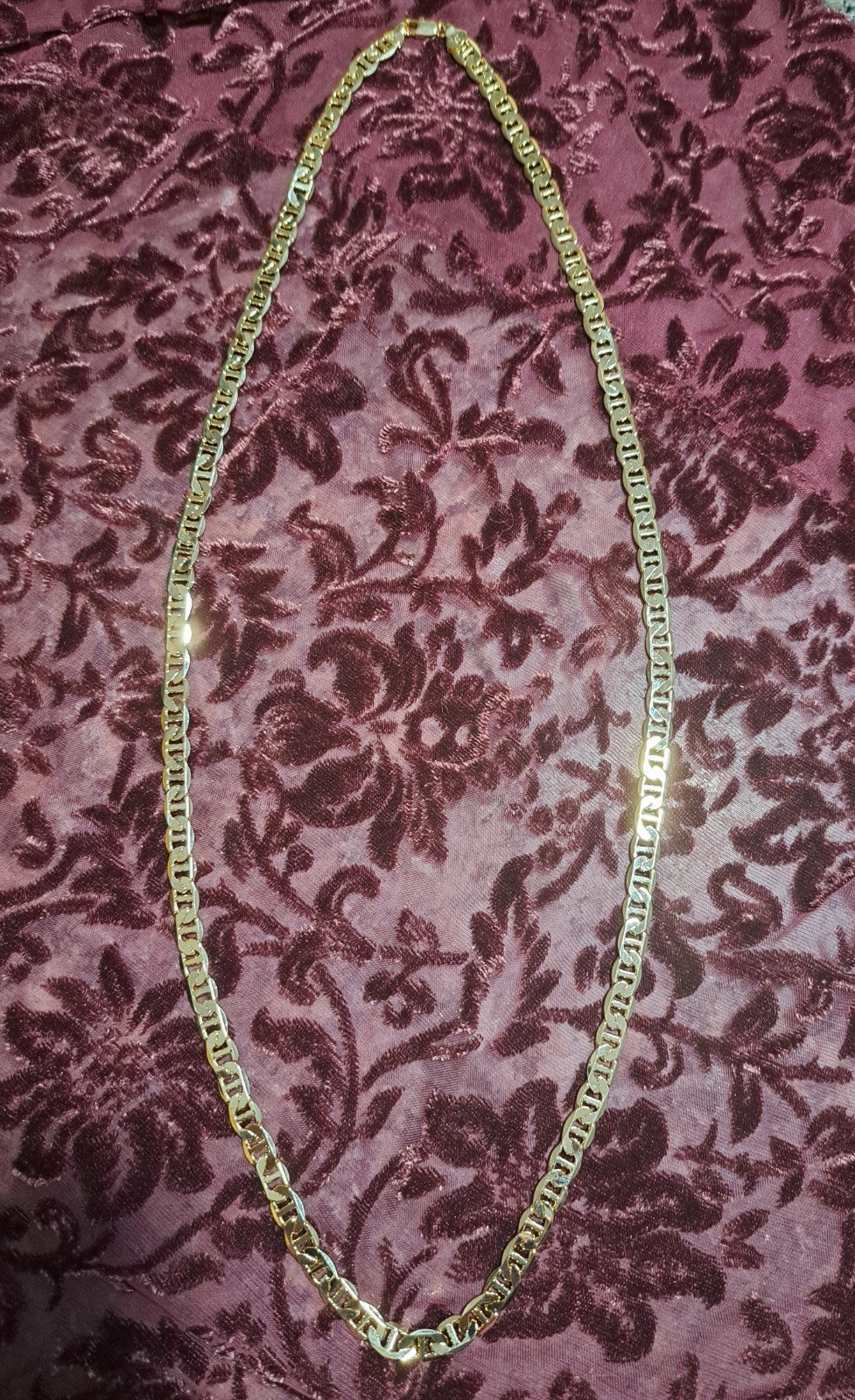 **14K Gold Plated 30″ MARINER CHAIN **MADE IN ITALY HIGHEST QUALITY** 7mm!