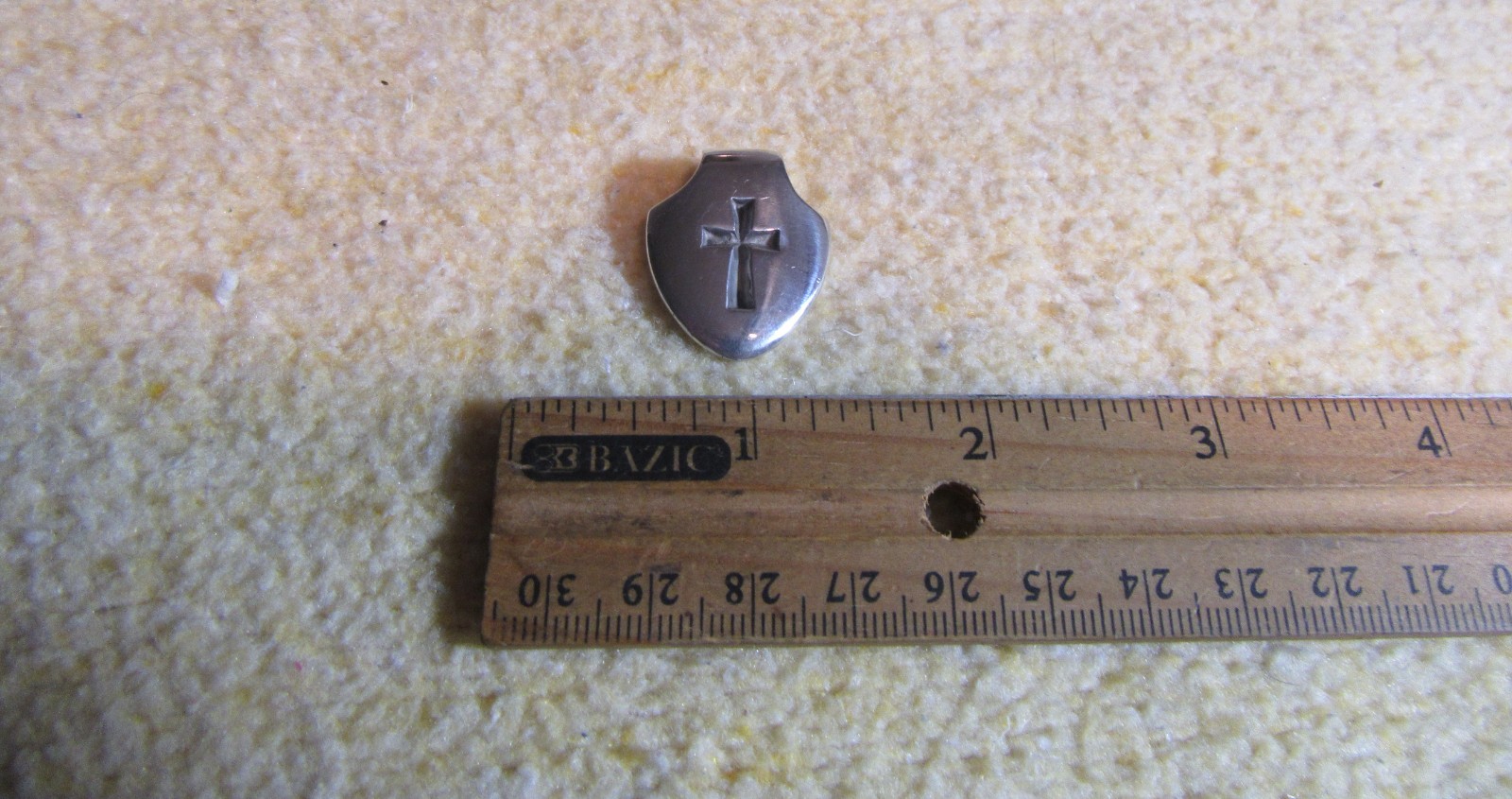 James Avery Retired 925 Shield Cross Pendant & 20″ Long Cord Necklace 4mm