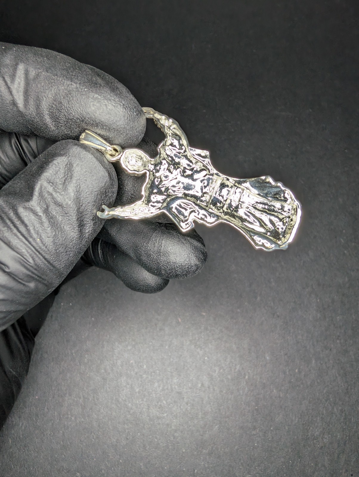 Solid 925 Sterling Silver Christ the Redeemer / Resurrection of Jesus Pendant
