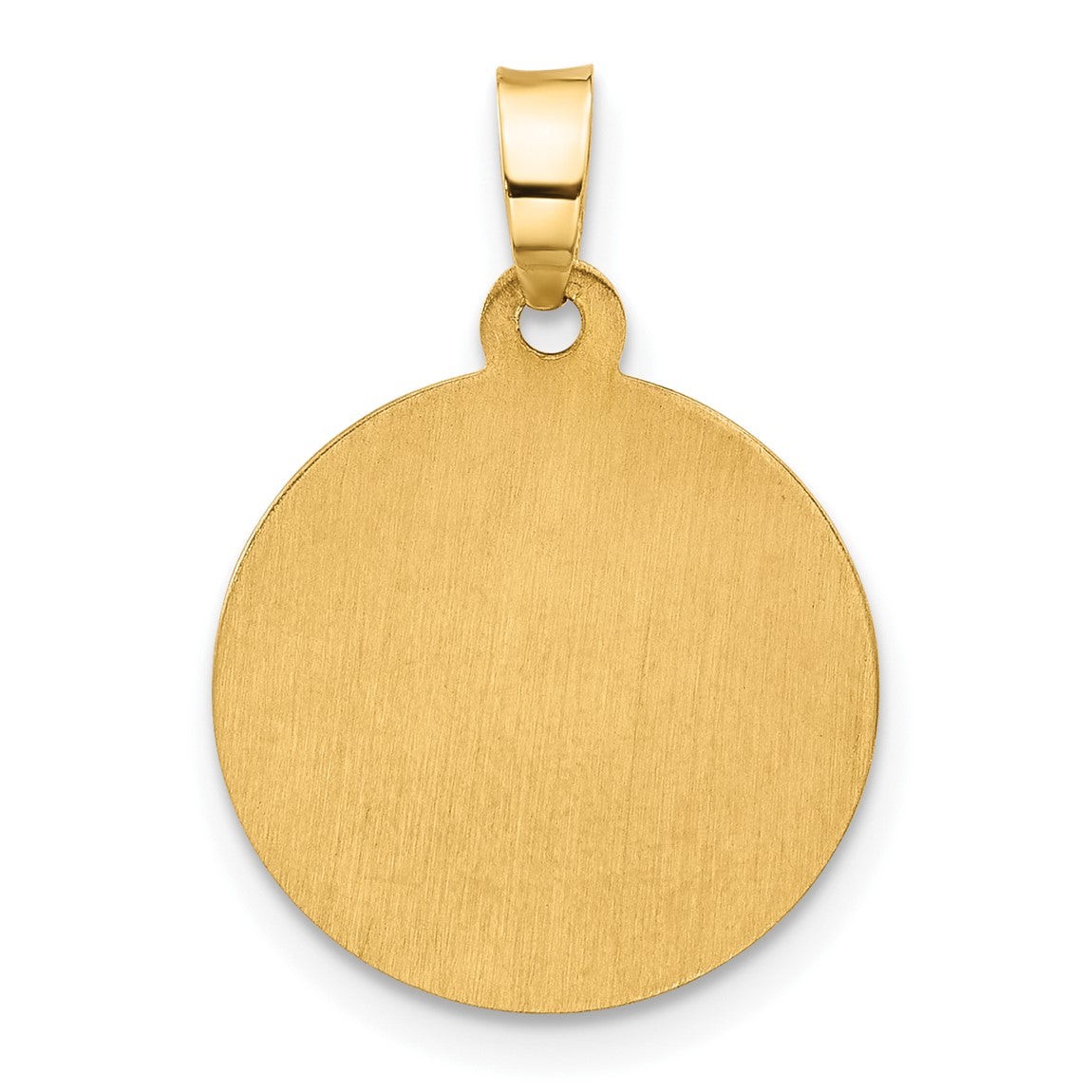 14K Yellow Gold Hollow St. Michael Medal Pendant