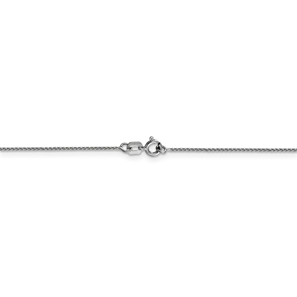 Real 14kt White Gold 0.65mm D/C Spiga Pendant Chain; 20 inch