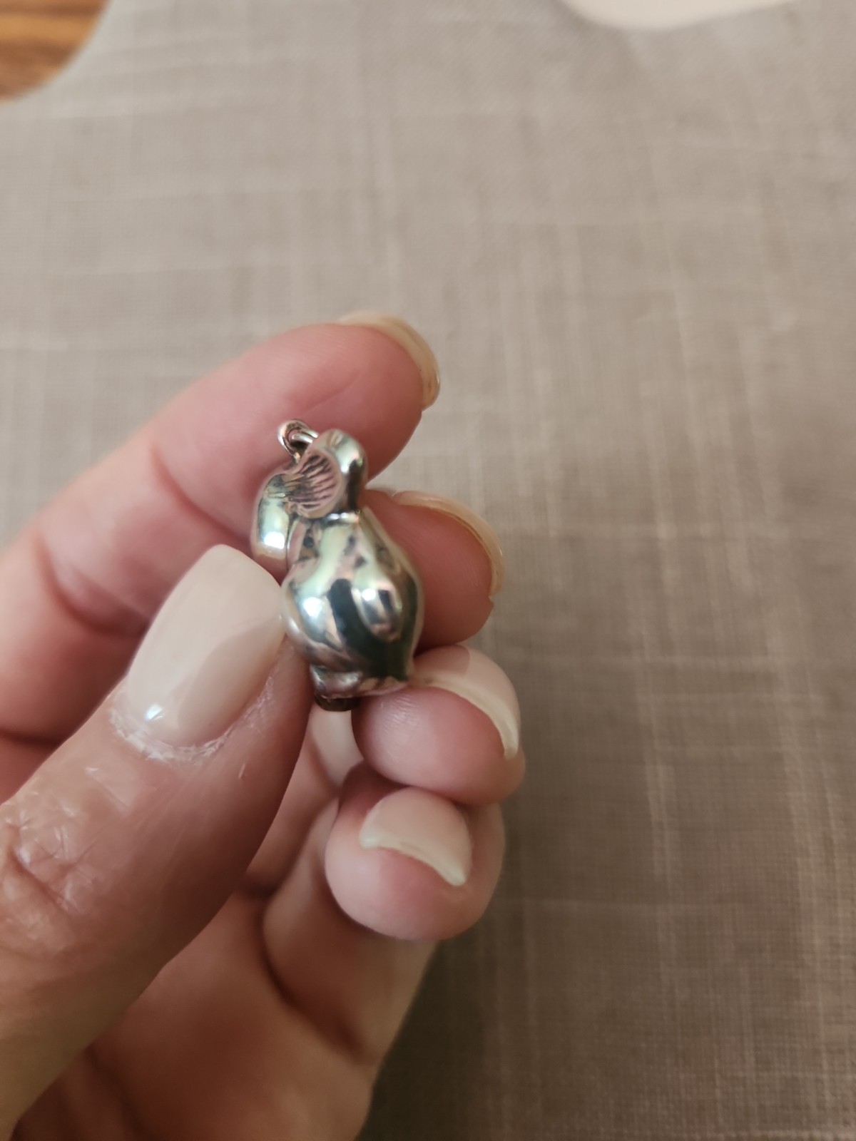 Electroform Sterling Silver Bunny Rabbit Pendant