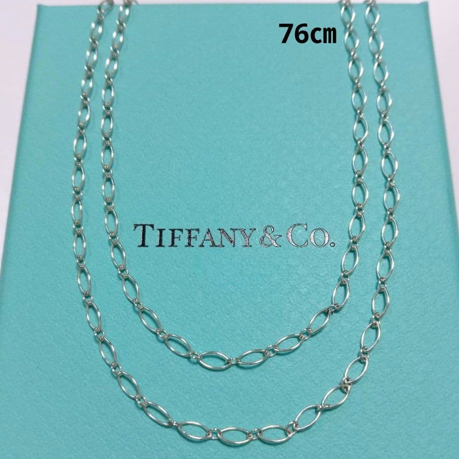 Tiffany & Co. Oval Link Necklace Silver 925 Women Excellent 76cm