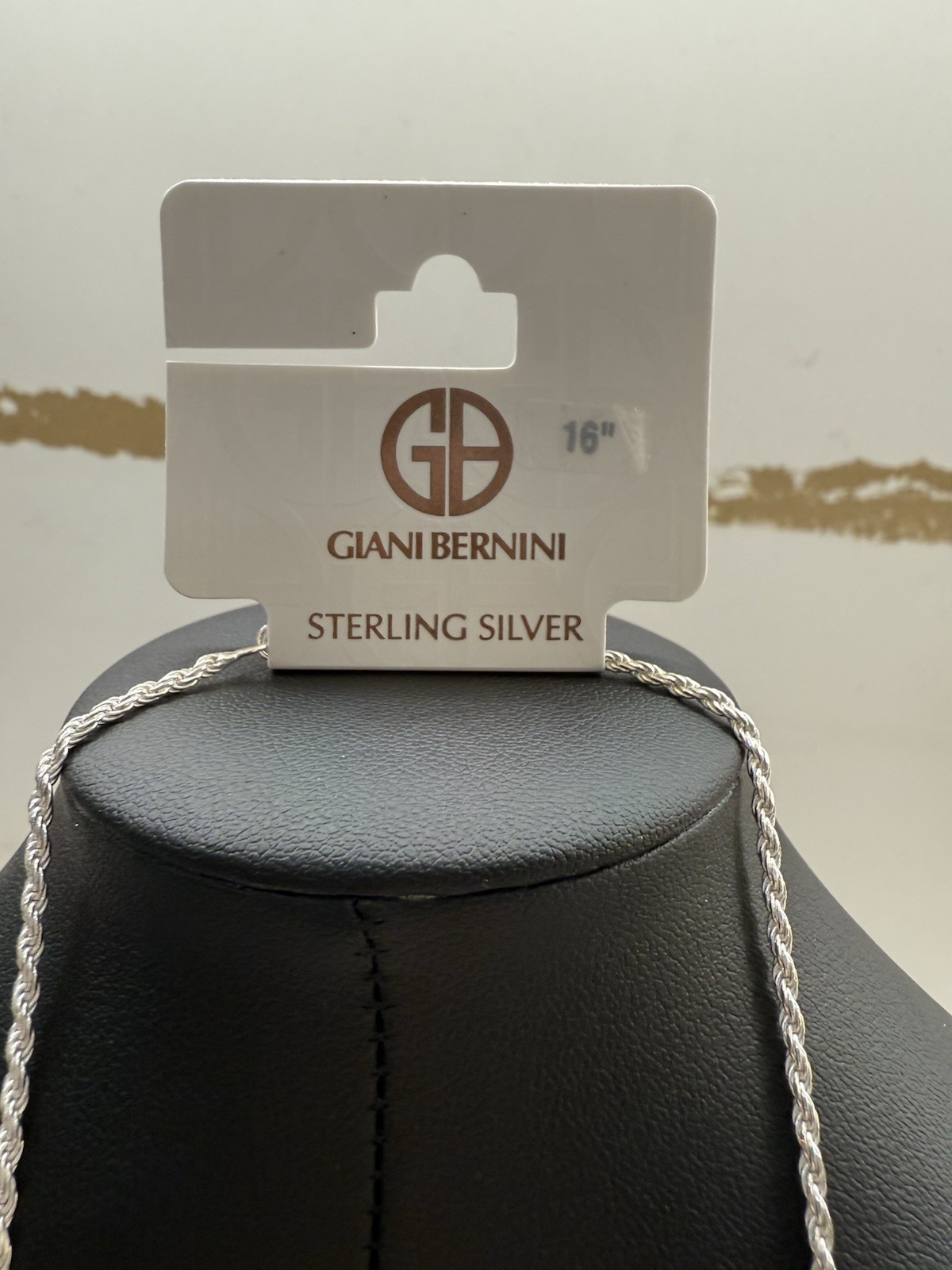 Giani Bernini Sterling Silver Diamond Cut Rope Chain Necklace 14” Necklace NWT