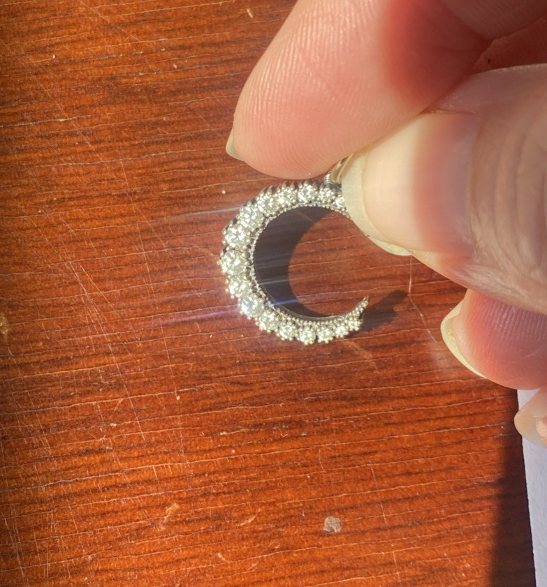 Erica Molinari Baby Pave Diamond Moon Charm