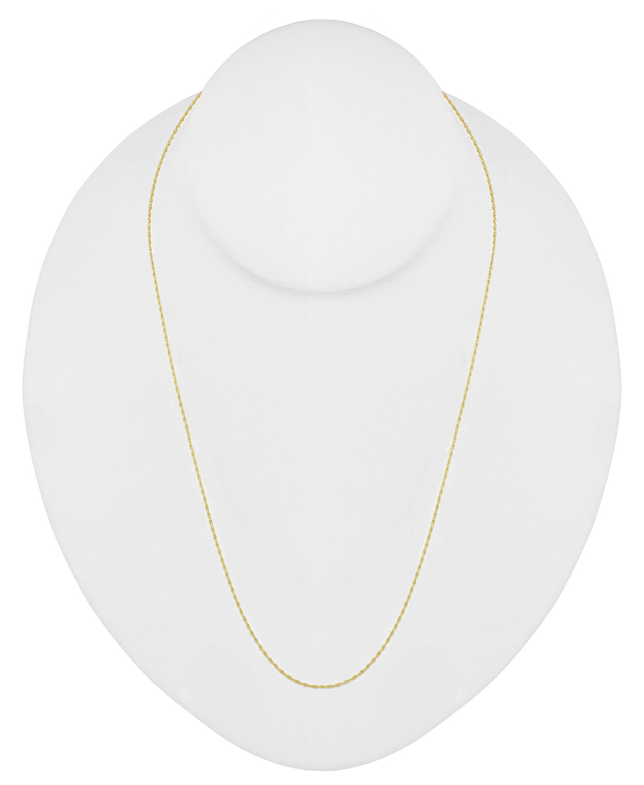 14K Yellow Gold Rope Chain 1mm wide Lightweight Pendant Necklace 16 18 20 22 24″