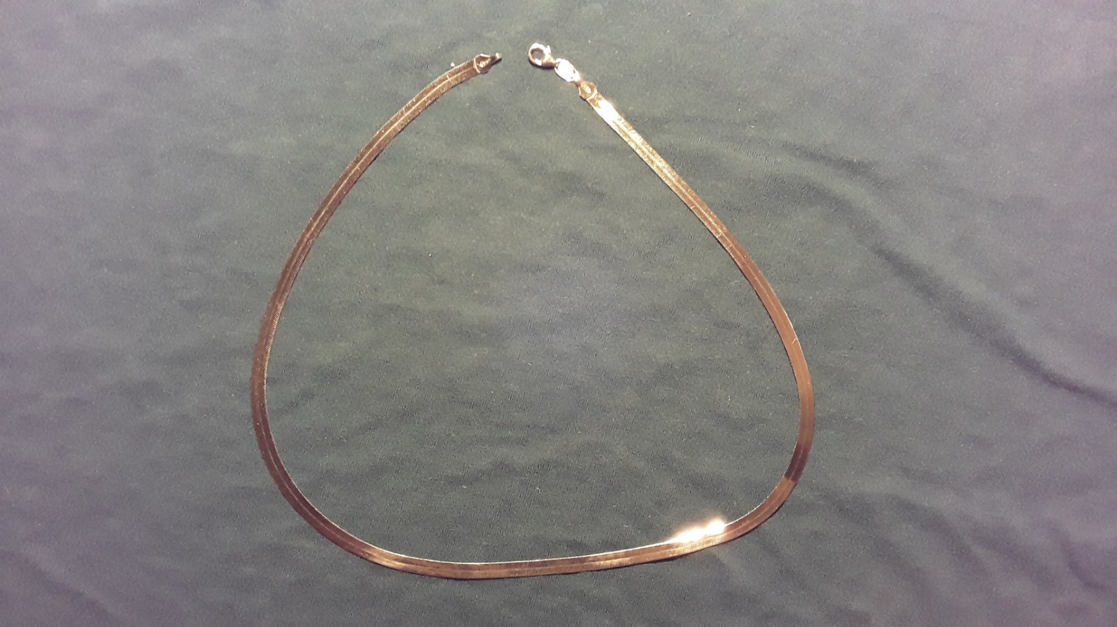 Aurafin 14K Solid Gold Herringbone Necklace 5MM X 20 Inches