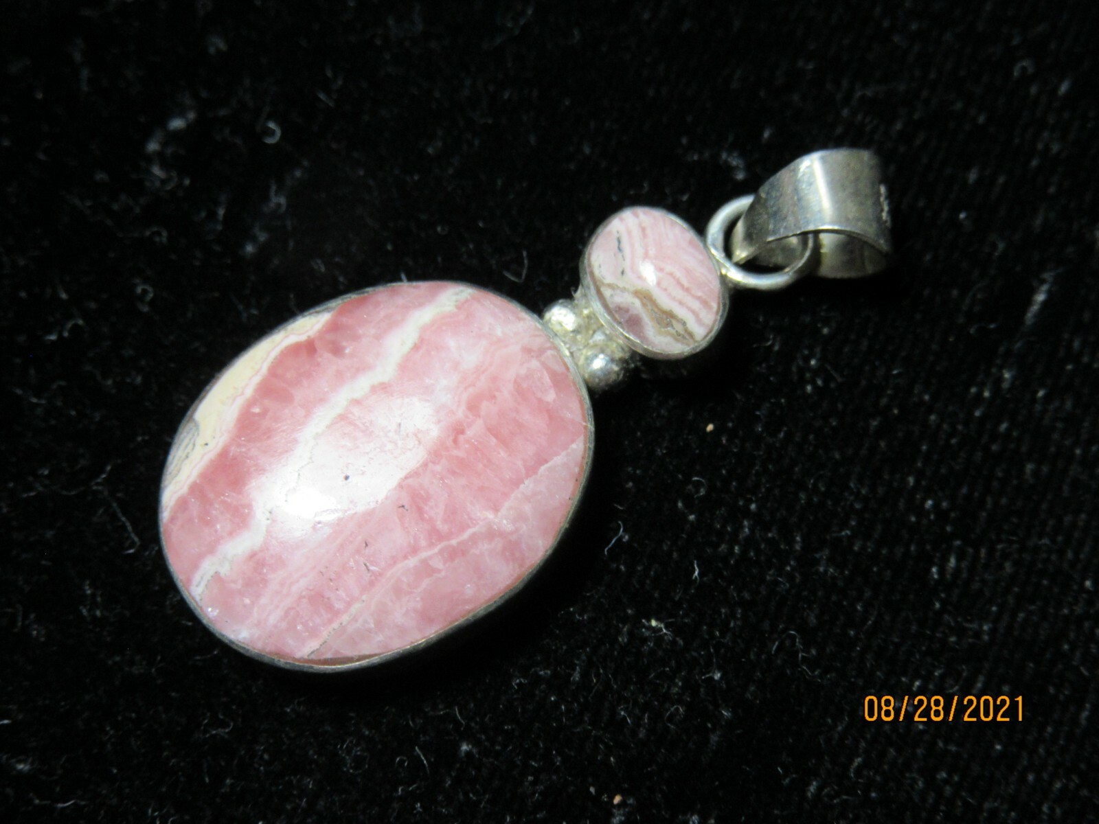 Natural Rhodochrosite 925 Sterling Silver Pendant Jewelry US seller RSP-2
