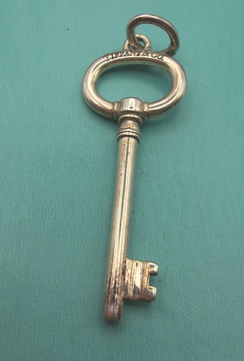 Tiffany & Co Silver Small 1.25″ Oval Key Pendant