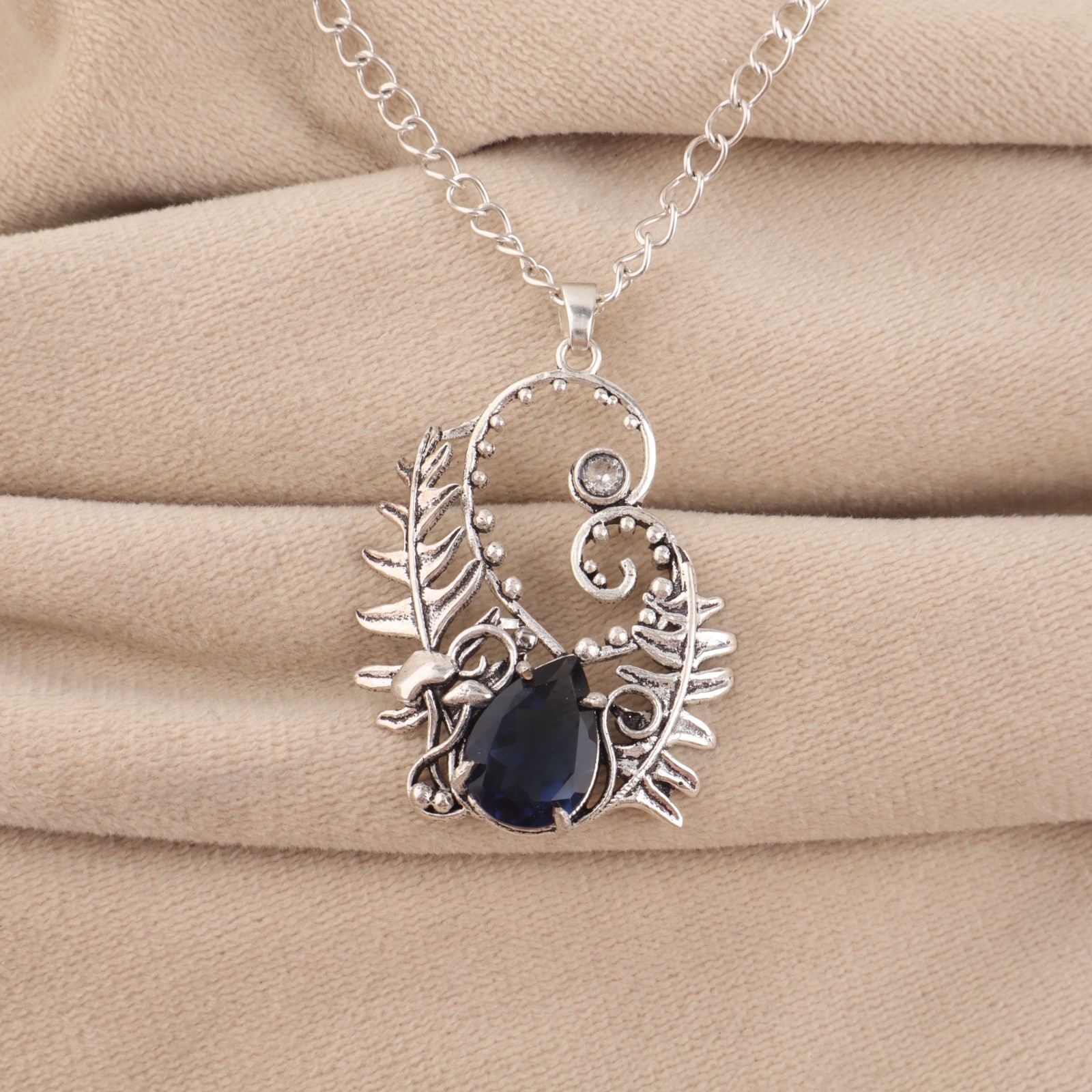 London Blue Topaz Gemstone 925 Sterling Silver Jewelry Pendant1.8″ Birthday Gift