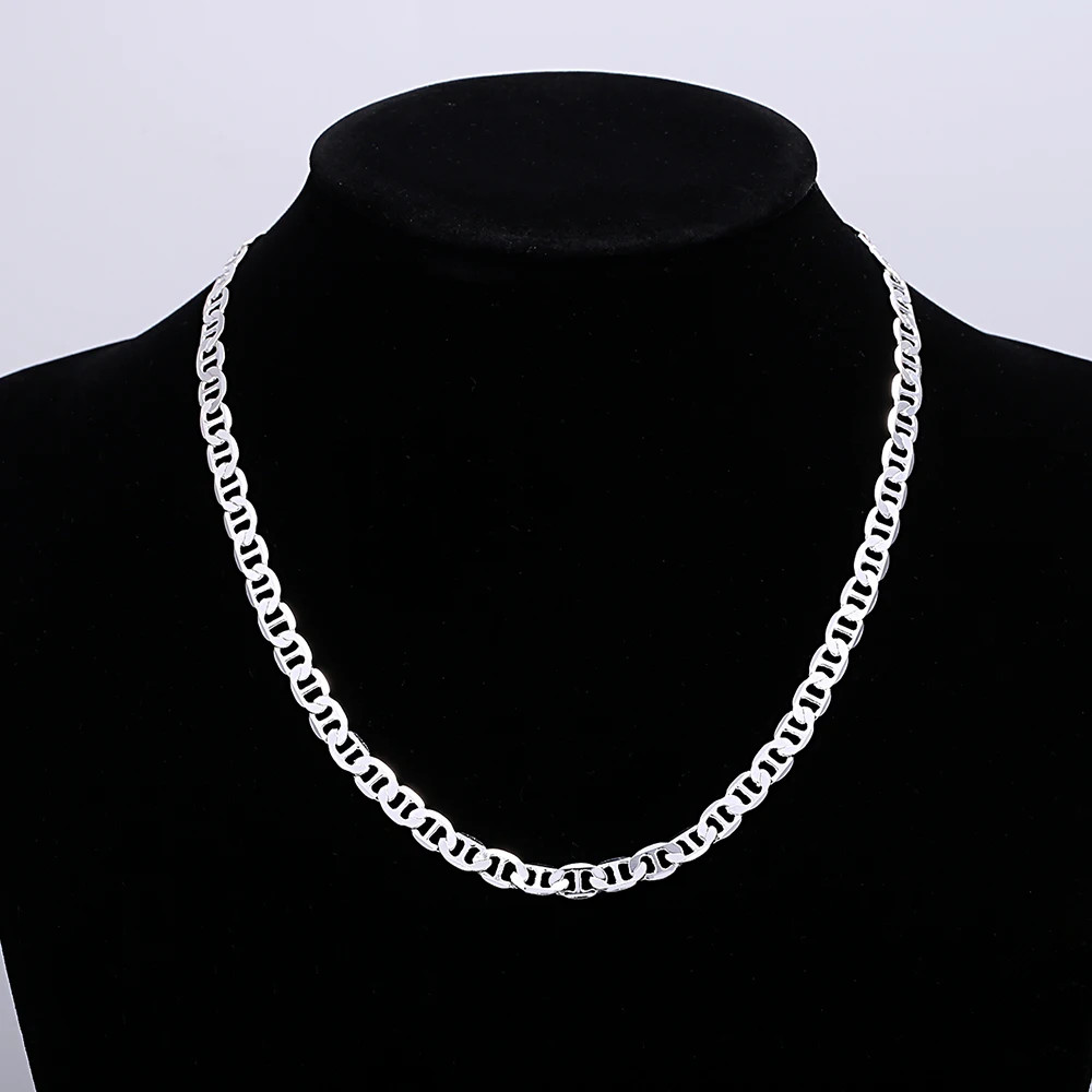 45-60Cm 925 Sterling Silver Necklace Noble Luxury Gorgeous Charm Fashion 6MM Boy