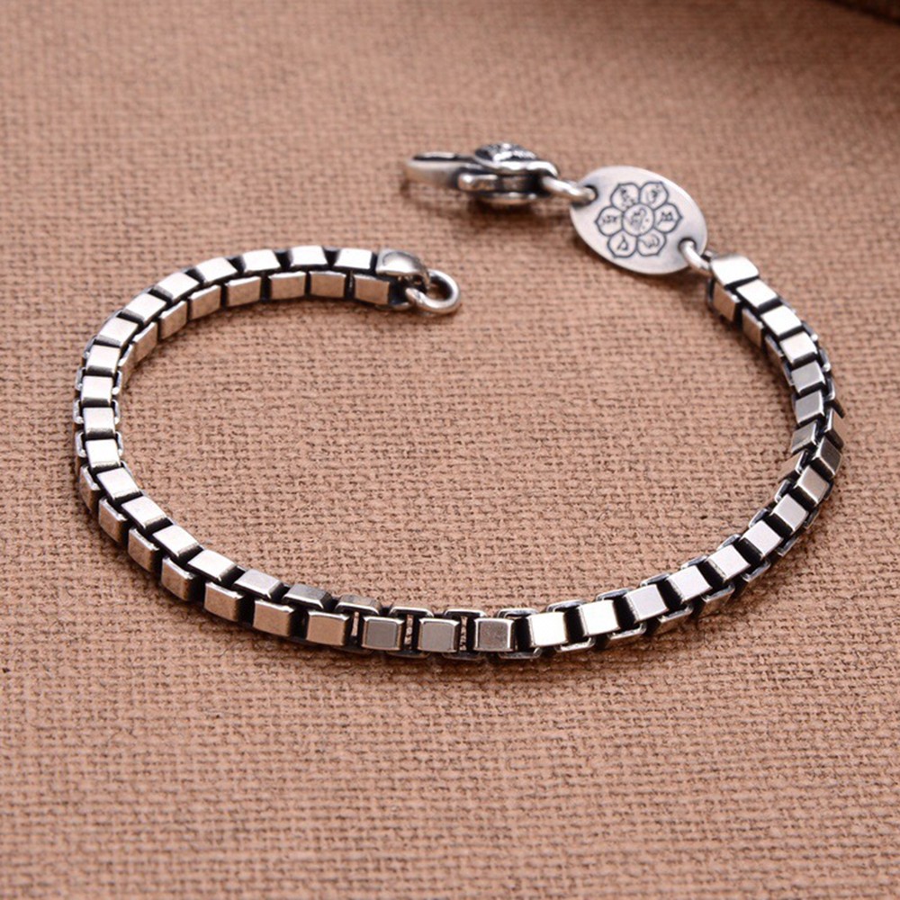 NEW Real 925 Sterling Silver Box Link Chain Jewelry Set Bracelet Necklace