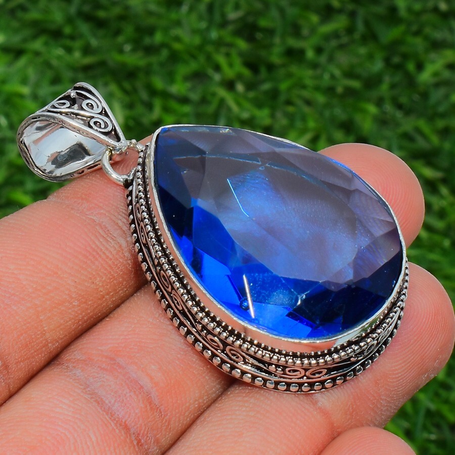 Tanzanite Gemstone Handmade 925 Sterling Silver Handmade Pendant Pendant 2.20″