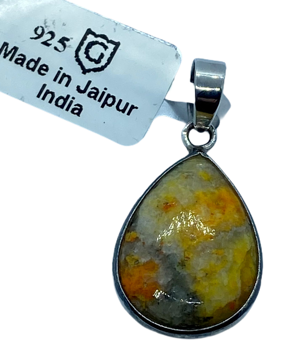 Bumble Bee Jasper 925 Sterling Silver Pendant 9.73cts