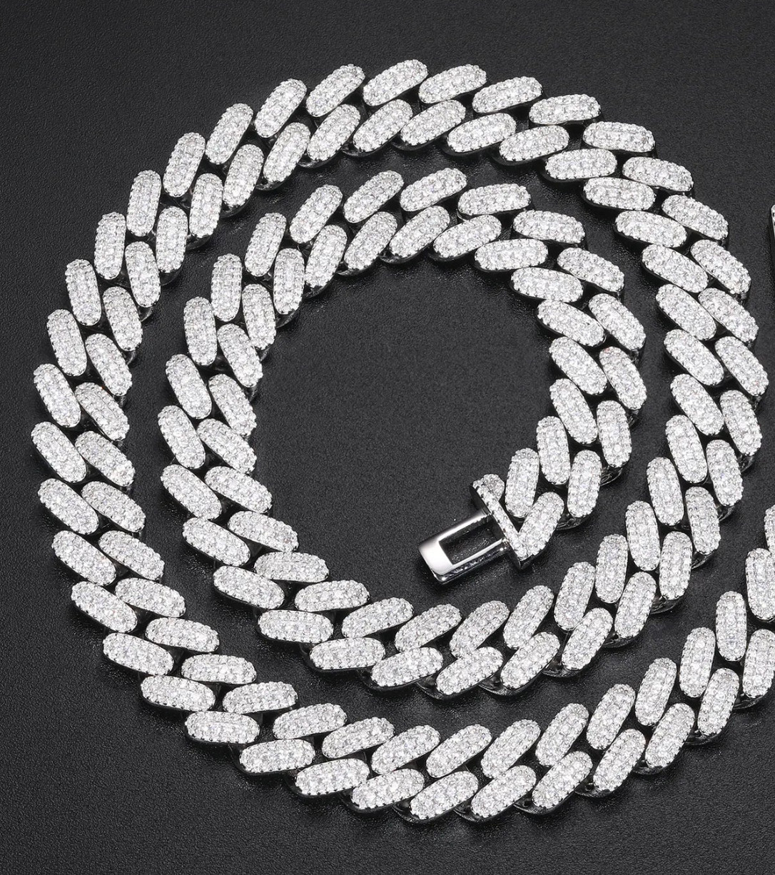 8mm S925 Sterling Silver Moissanite Cuban Link Necklace – Authentic Cuban Chain