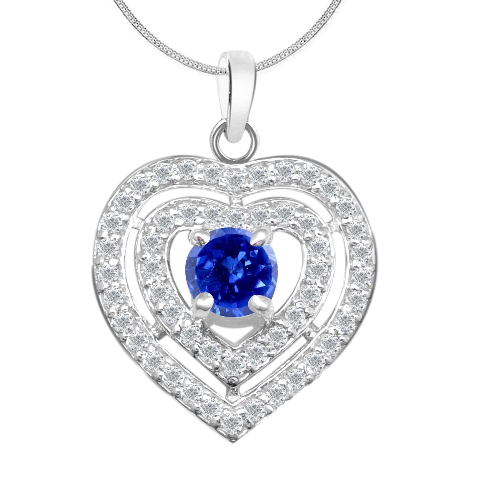 2.05Ct Natural Certified Tanzanite & White Diamond Women’s Pendant – Tariff Free