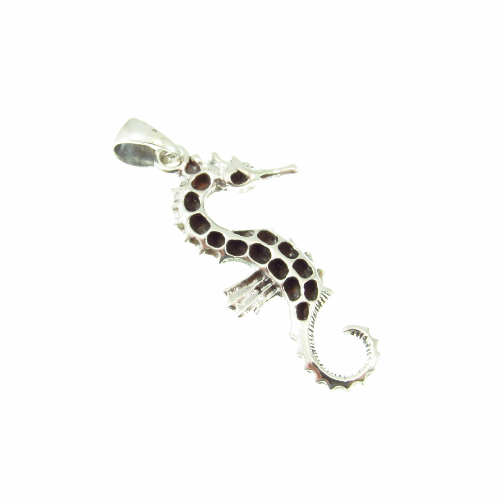 Handcrafted 925 Sterling Silver Marine/Nautical Seahorse Horse Fish Pendant