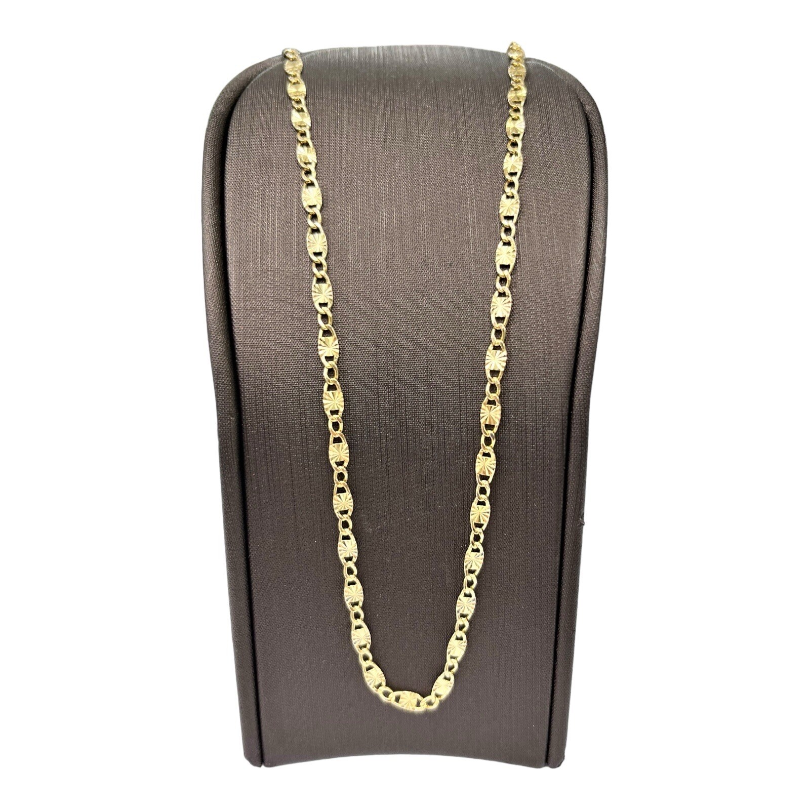 14ct 14K Yellow Gold Italian Anchor Mariner Chain Necklace 3.37 Grams 52cm. New