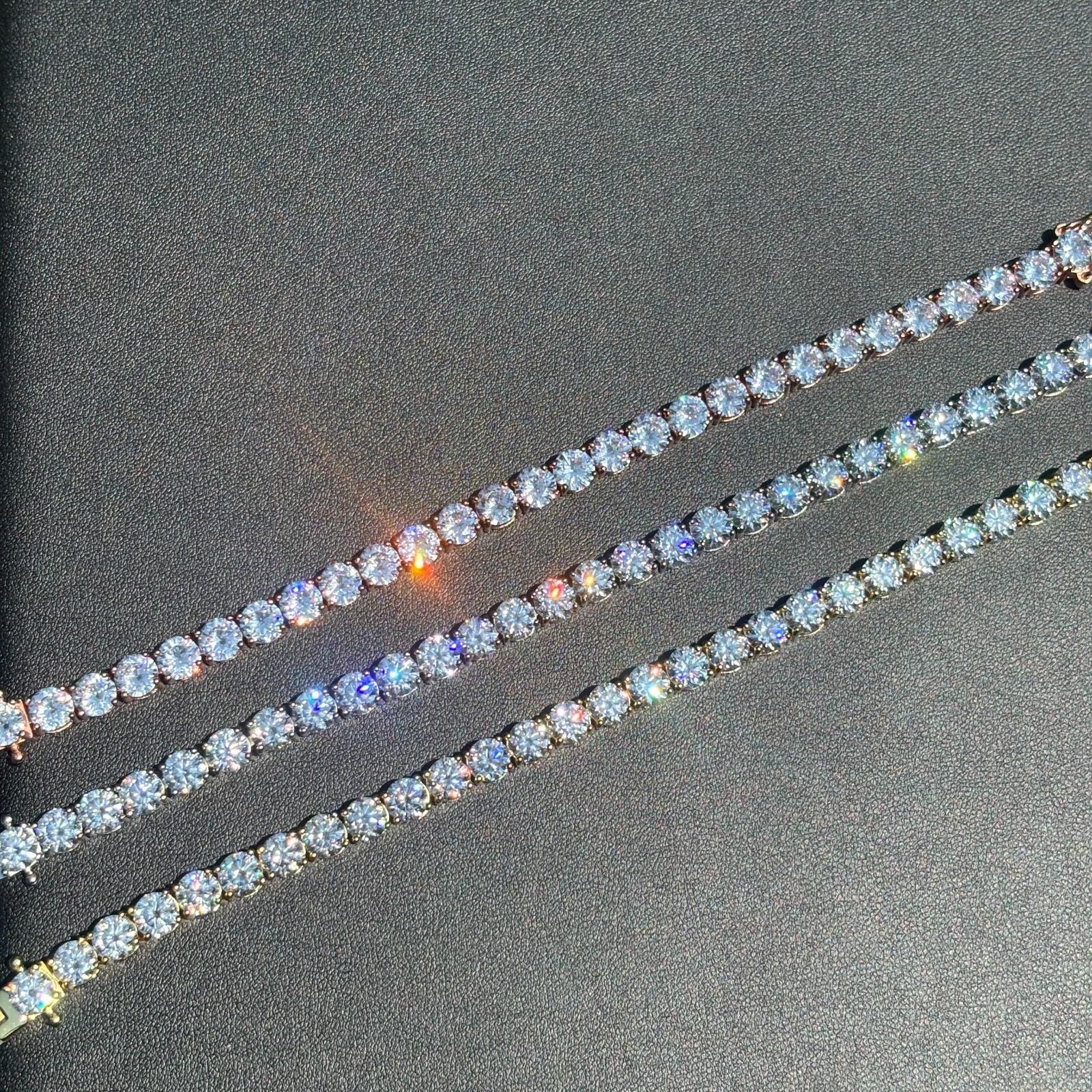 6mm Tennis Bracelet – Moissanite Or CZ – 925 Silver or 14k Gold/Rose Vermeil