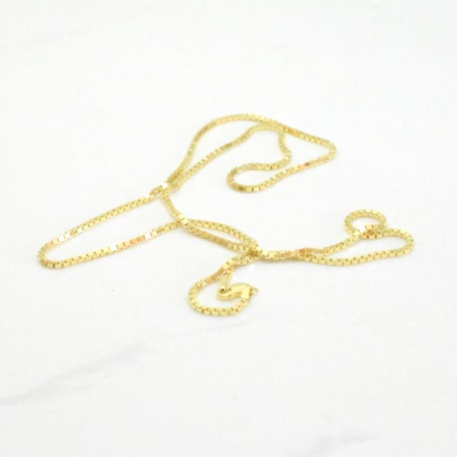 14K Solid Rose Gold Box Necklace Real Gold Chain 16″ 18″ 20″ 22″ 24″