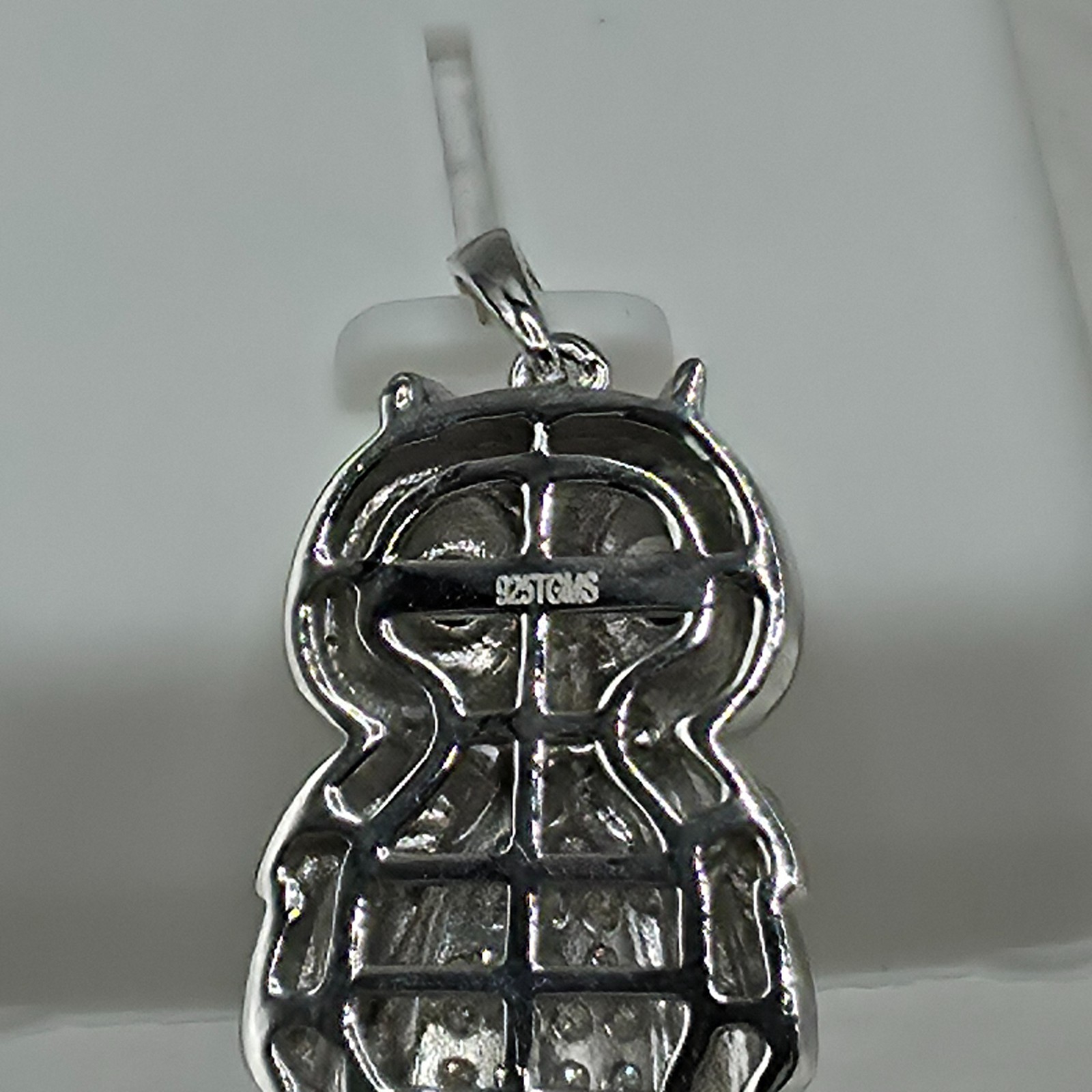 Moissanite Owl Pendant 925 Sterling Silver Cute Animals Bird
