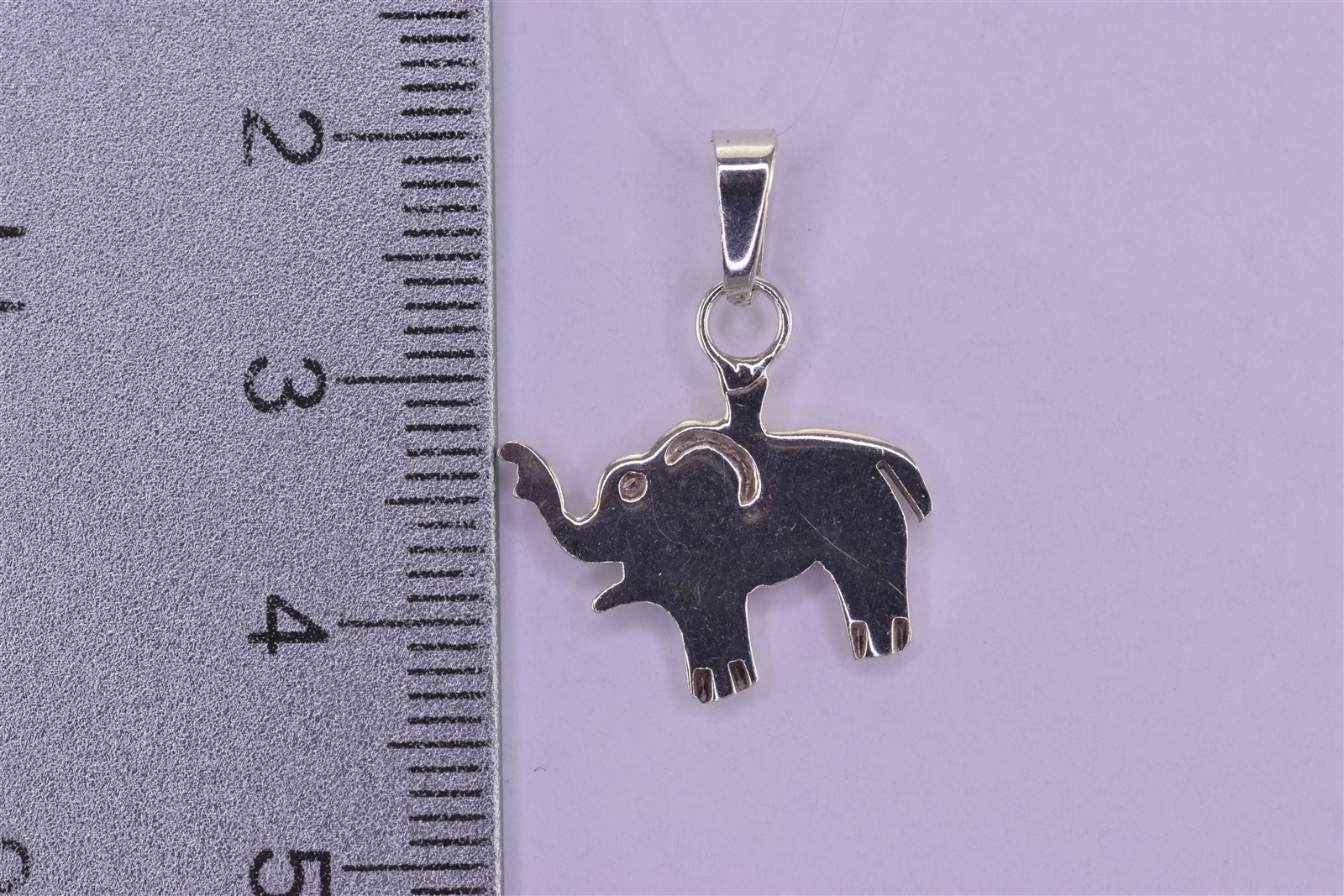Taxco Sterling Silver 16mm x 16mm Solid Elephant Silhouette 925 Mex Pendant