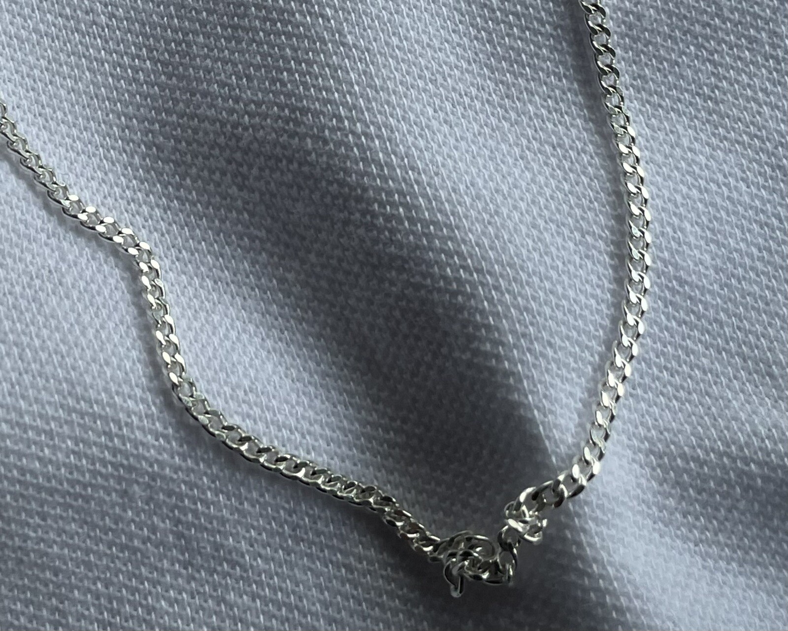 Sterling 925 Silver Fine Curb Chain Pendant Necklace Chain 16″-24″ 2mm Width 1.1