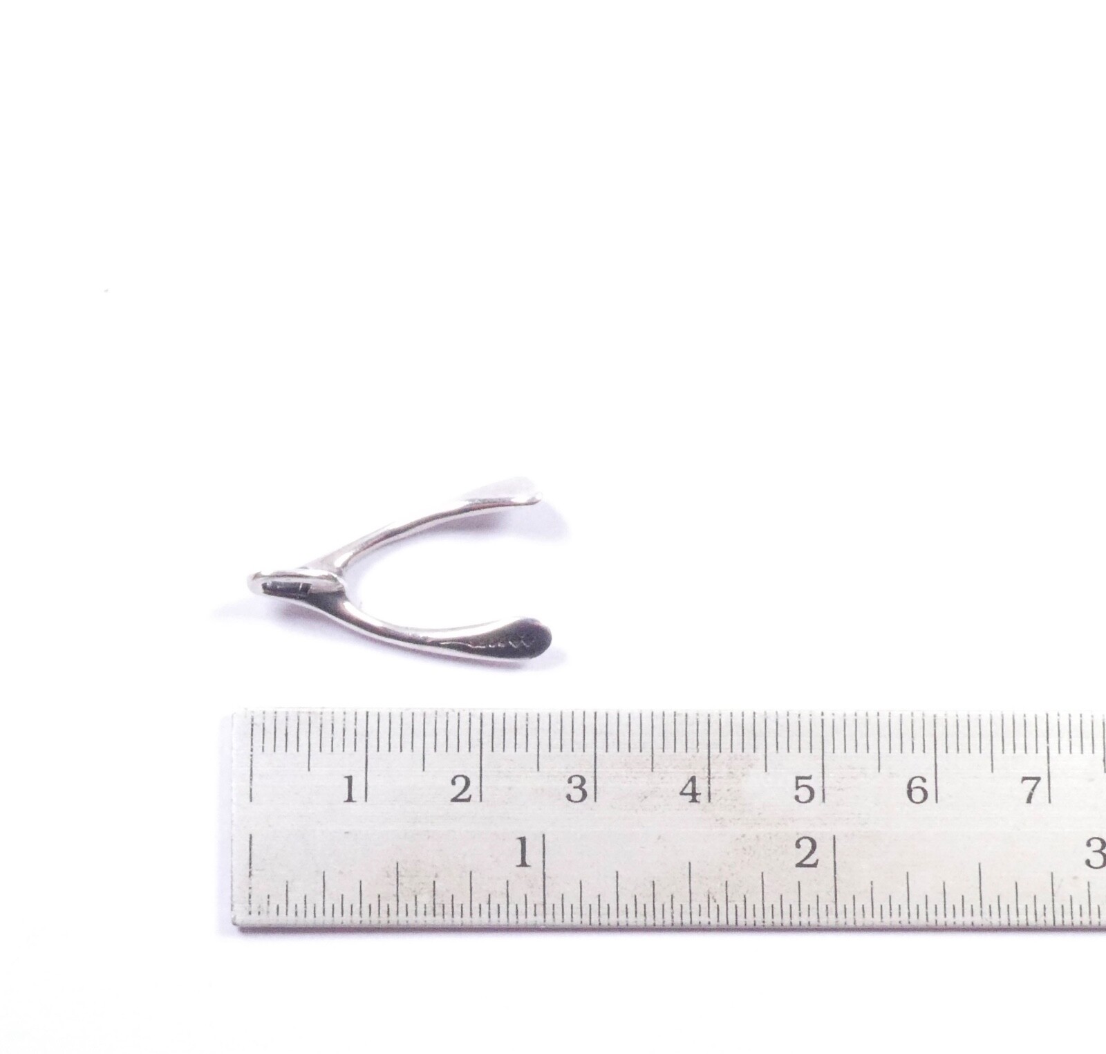 Pendant Lucky Wishbone 925 Sterling Silver 2.5cm x 1.5cm