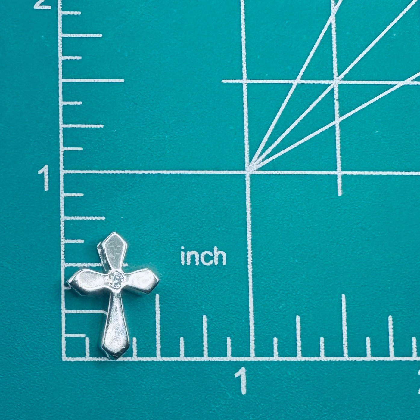 ✝️ Minimalist Thick Pretty Sterling Silver and CZ 925 Religious Cross Pendant ✝️