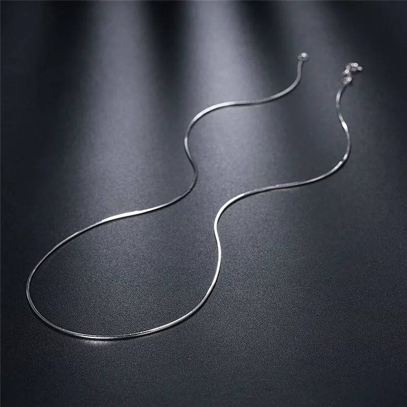 Men&Women’s 925 Sterling Silver Tarnish-Free Italian Snake Chain Necklace 16-24*