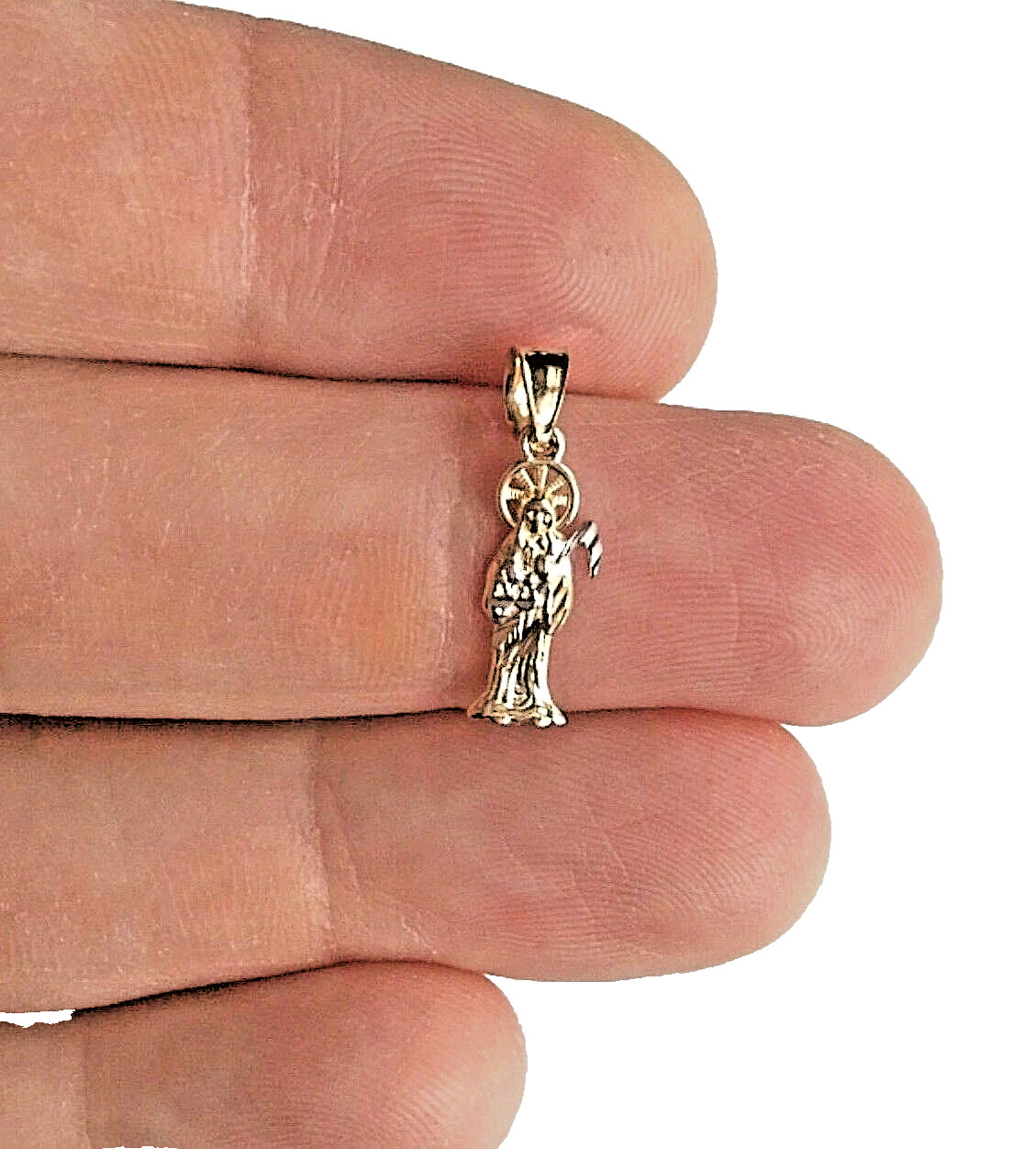 14K SOLID GOLD GRIM REAPER PENDANT- 20mm/0.78 inches Grim Reaper Pendant -PT99