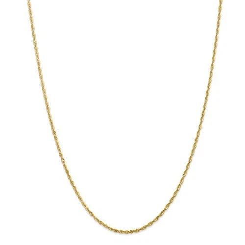 14K Yellow Gold 2.5mm-Diamond Cut Rope Chain Necklace Men Womens 20″