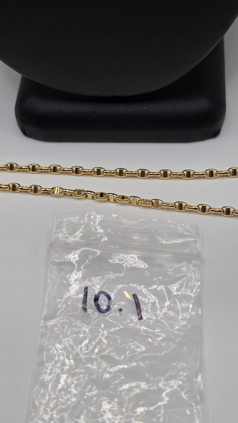 18K Yellow Gold Mariner Link Chain Necklace 60 cm 10.10g Lobster Clasp