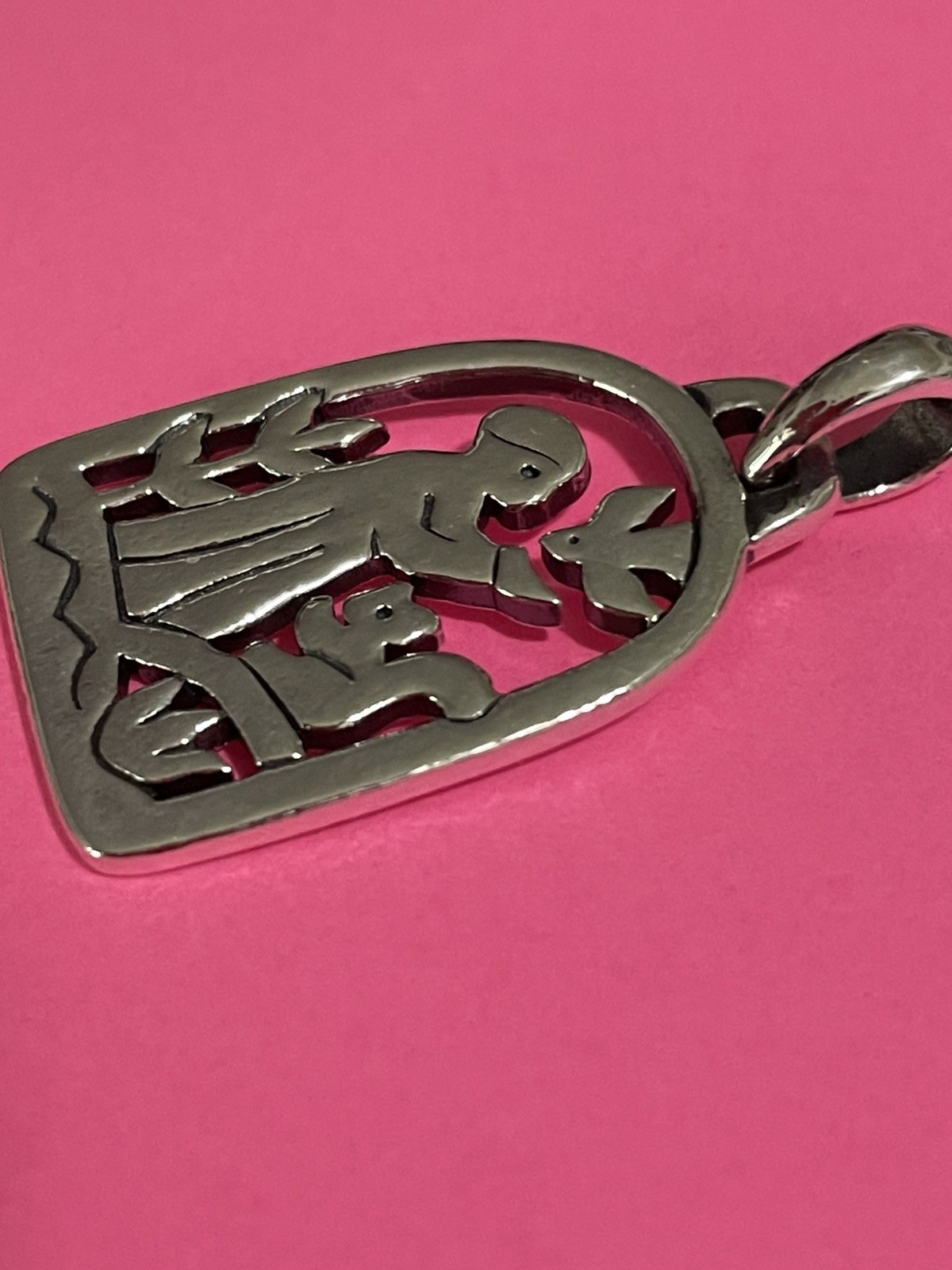 Retired James Avery St. Francis Loves The Animals Squirrel Dove Pendant/Charm