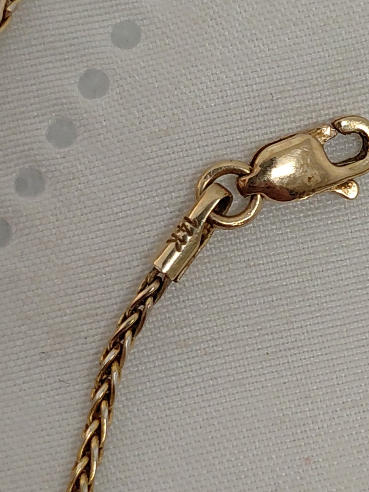 Solid 14K Yellow Gold Twisted Box Link Chain Necklace, 18” , 4.6 g ,