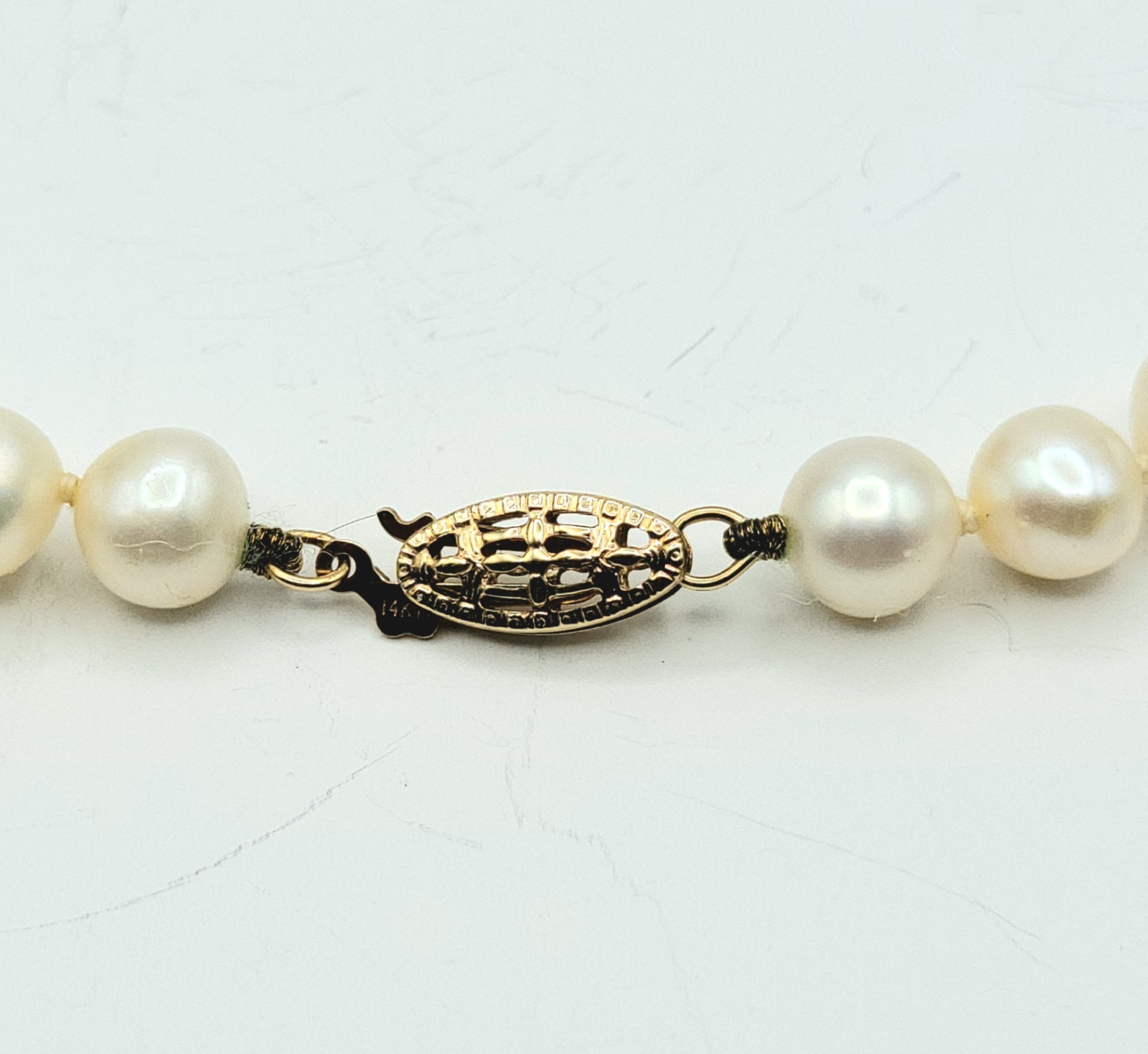 Freshwater Pearls 18″ Necklace 7″ Bracelet + Earrings Set 14K YG Closure