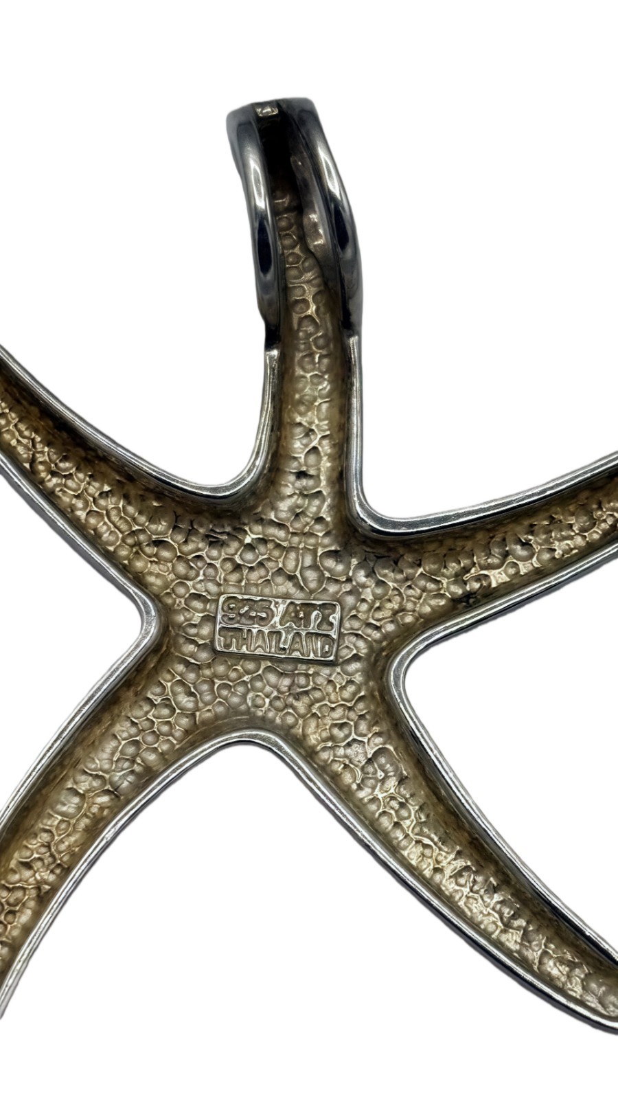 Sterling Silver 925 Large Starfish Sea Star Pendant Beach Ocean Sea Life ATI