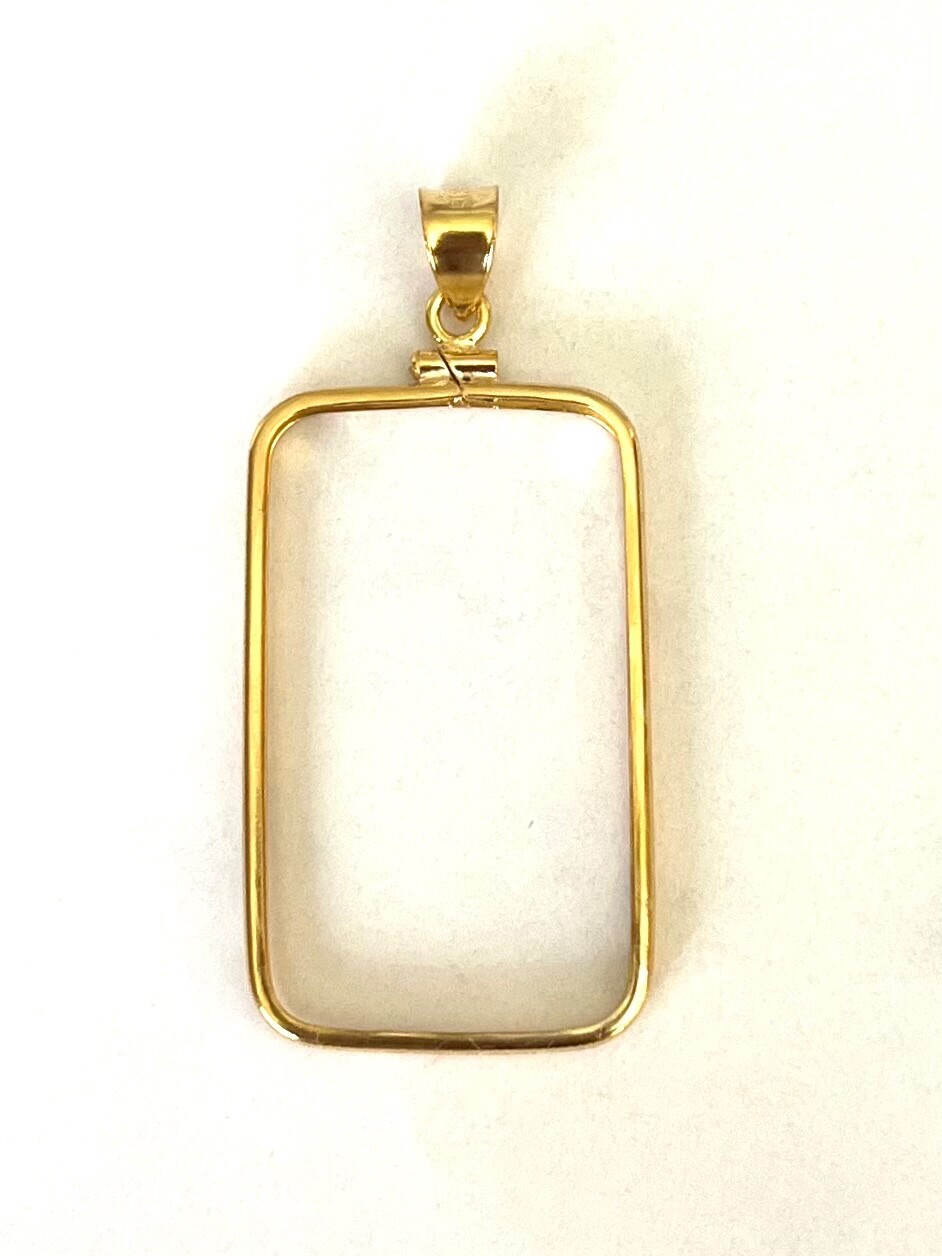 14k gold plated screw top Bezel frame For 1 oz ounce Credit Suisse Gold Bar