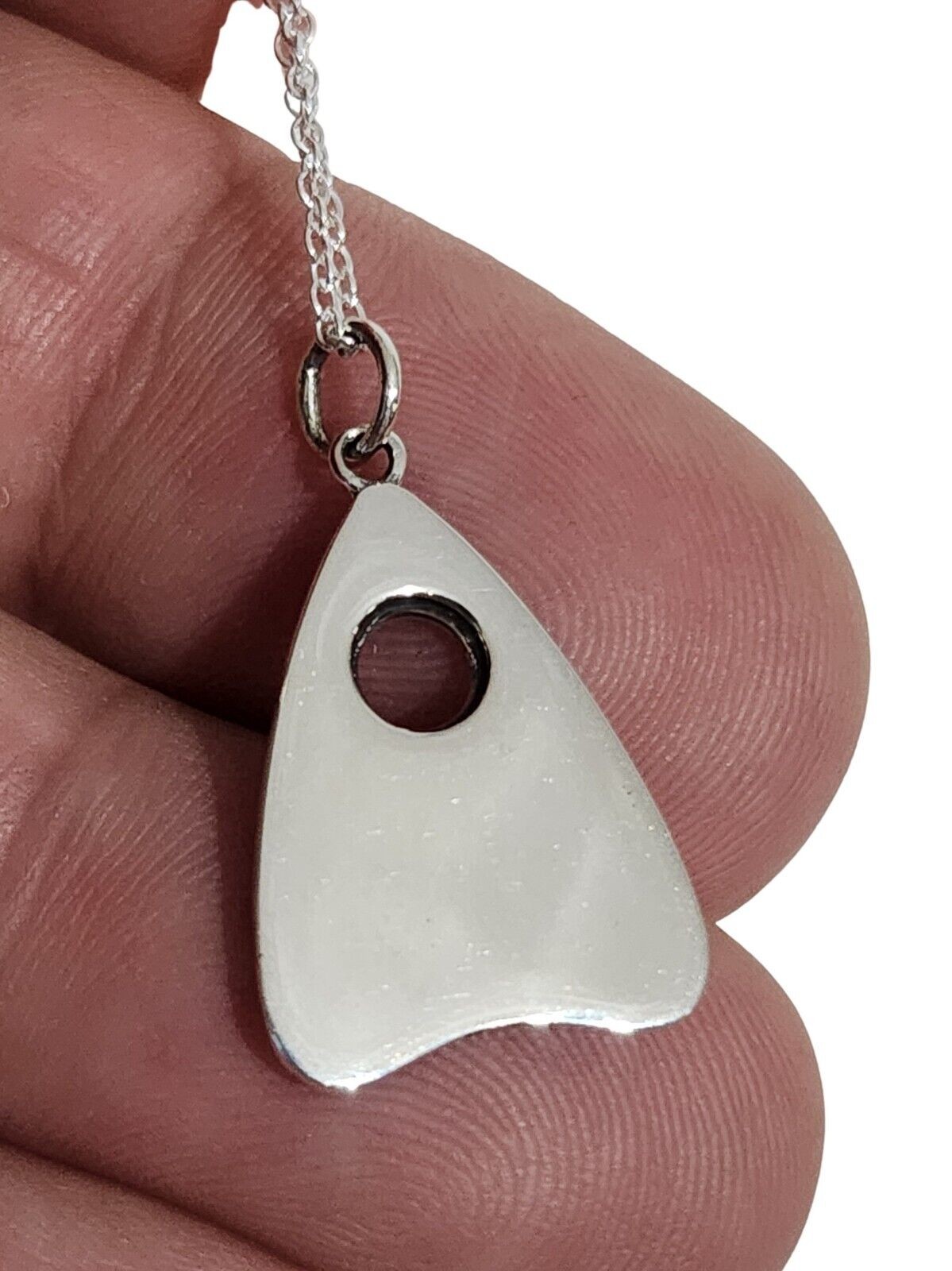 Ouija Necklace Pendant 18″ Chain 925 Silver All Seeing Eye Spiritualist Occult
