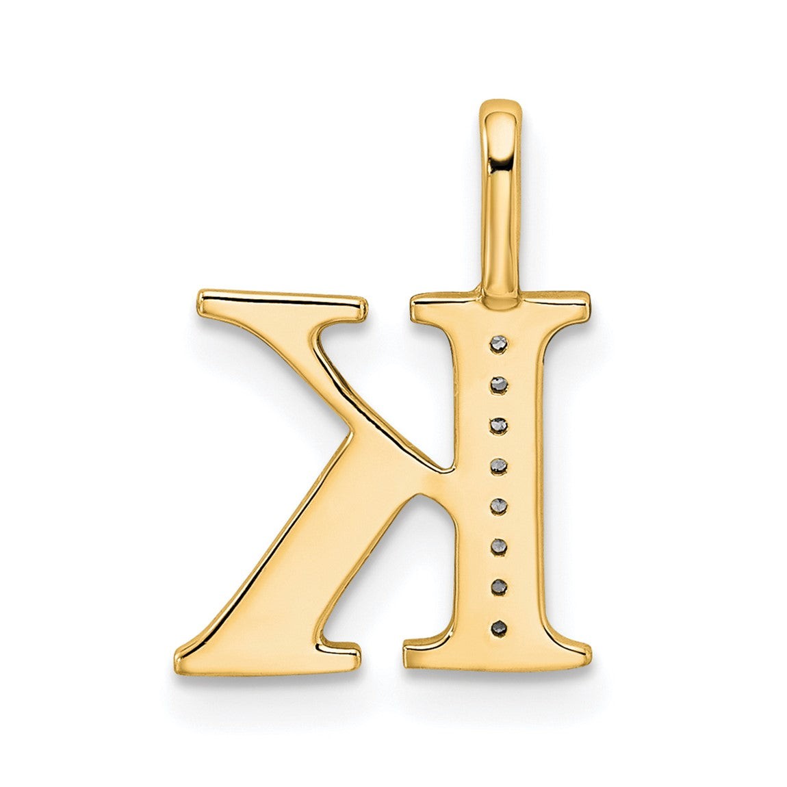 10K Yellow Gold Diamond Letter K Initial Pendant PM8365K-003-1YA