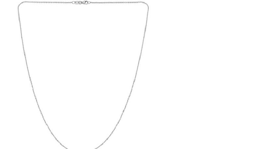 Platinum 16″ Oval Cable Link Pendant Chain/Necklace 0.97 mm 2 grams