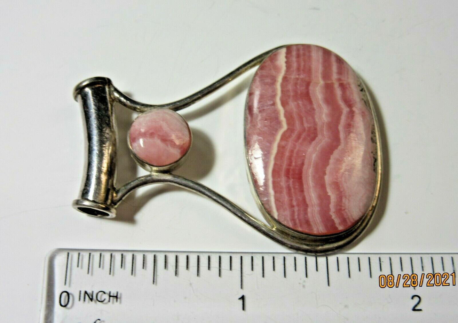 Natural Rhodochrosite 925 Sterling Silver Pendant Jewelry US seller RSP-7