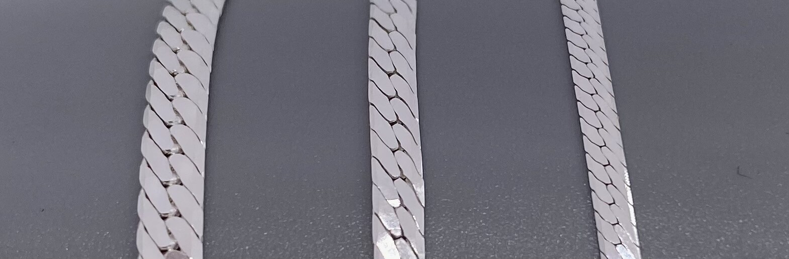 925 Sterling Silver Snake Herringbone Necklace Chain 16″, 18″, 20″ and 22″ Long