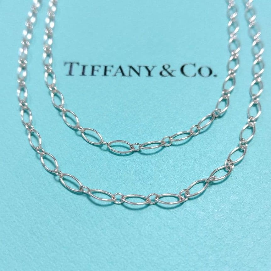 Tiffany & Co. Oval Link Necklace Silver 925 Women Excellent 76cm