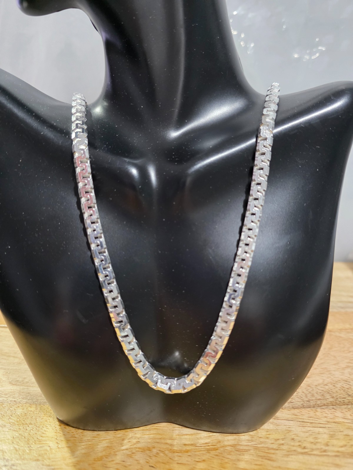 Sterling Silver Greek BOX Chain/Necklace 22″ 5.5 mm 54.27 grams