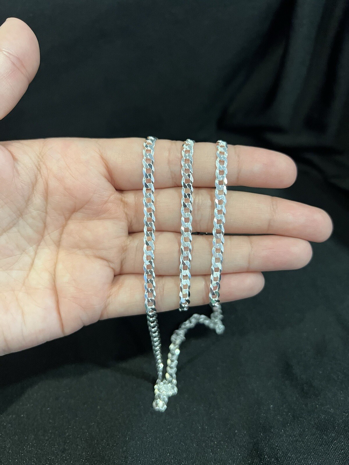 925 Sterling Silver Mens Curb Cuban Link Chain Necklace 16 18 20 22 24 26 28 30