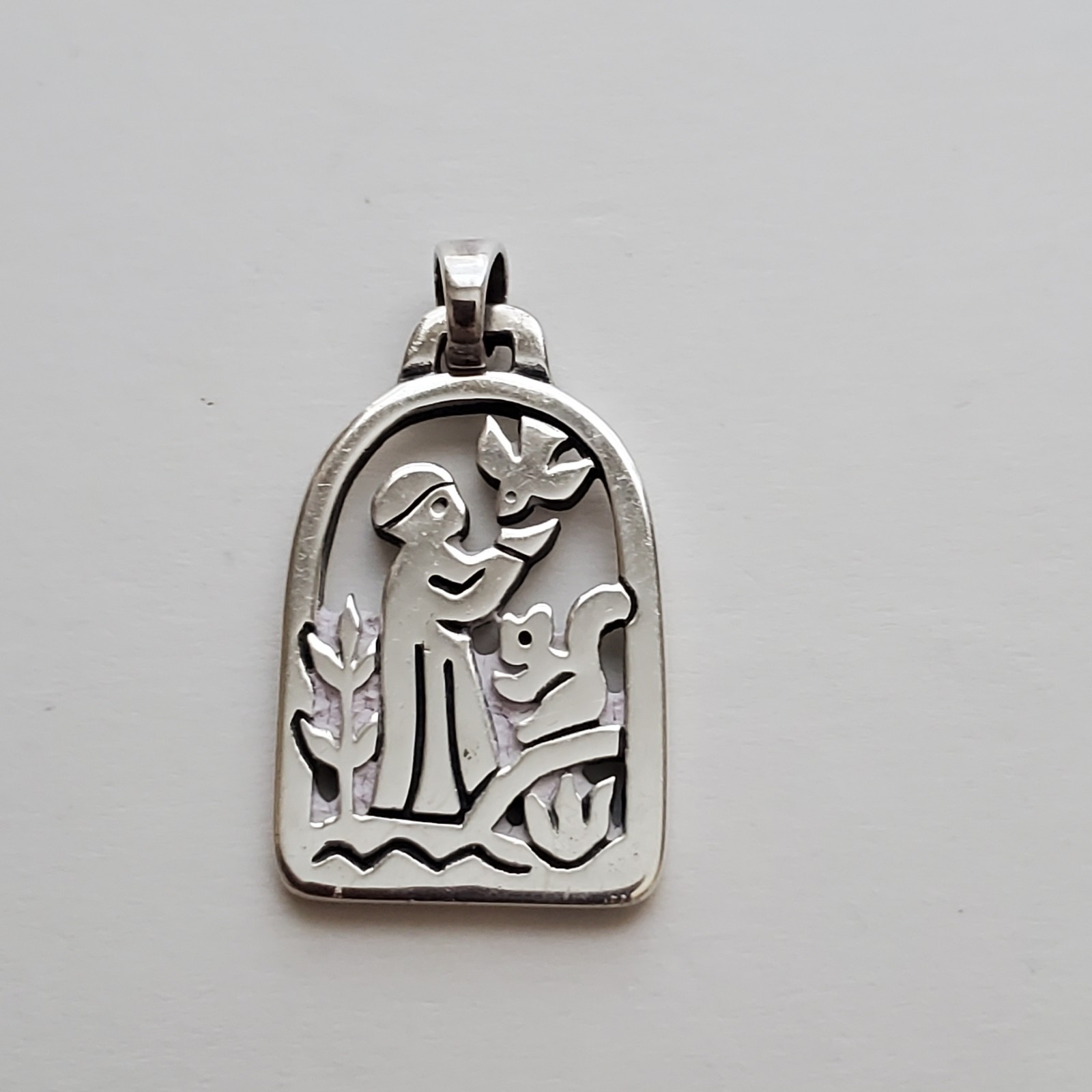 Retired James Avery St. Francis Loves The Animals Sterling Silver Pendant