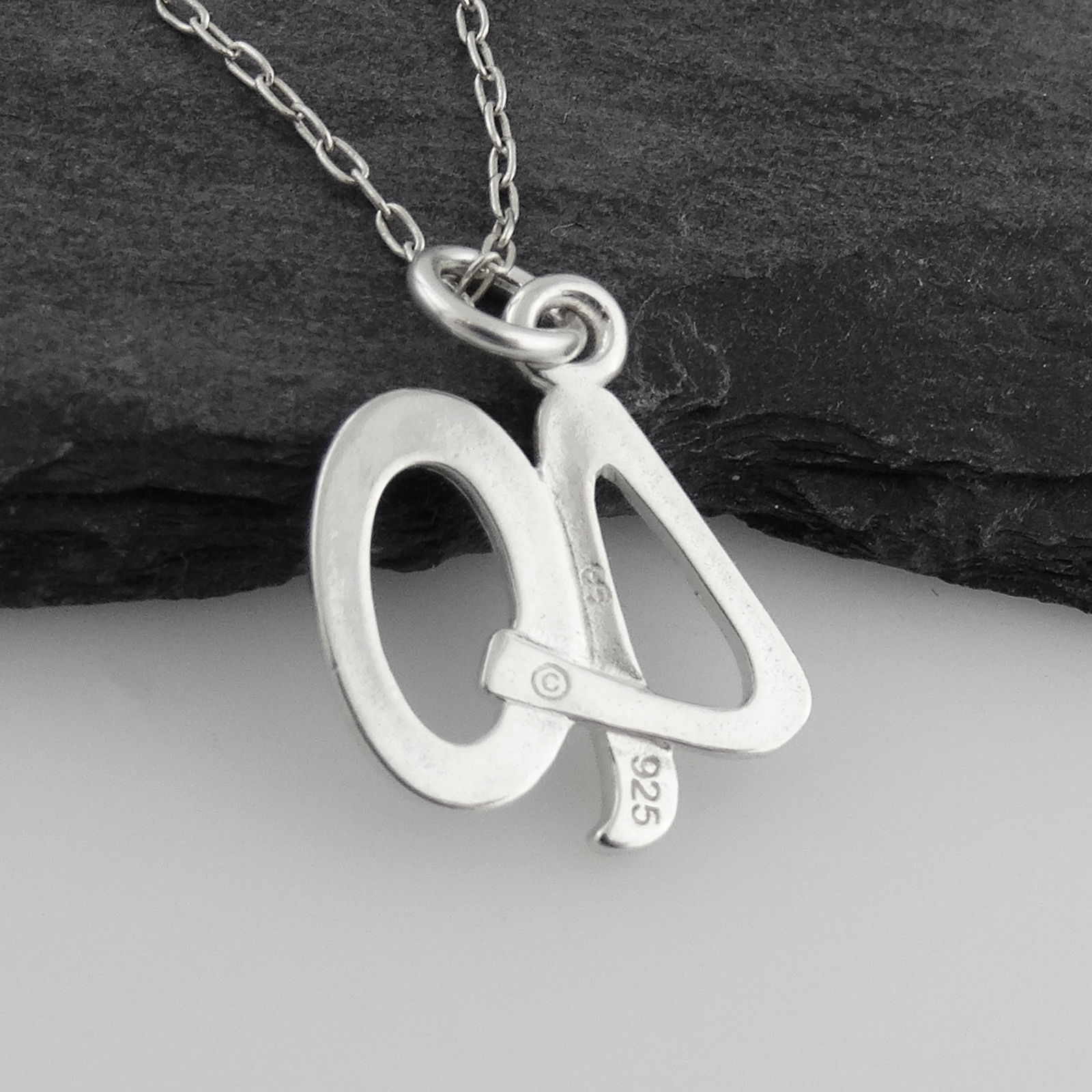 Number 40 Charm Necklace – 925 Sterling Silver – Forty 40th Birthday Anniversary