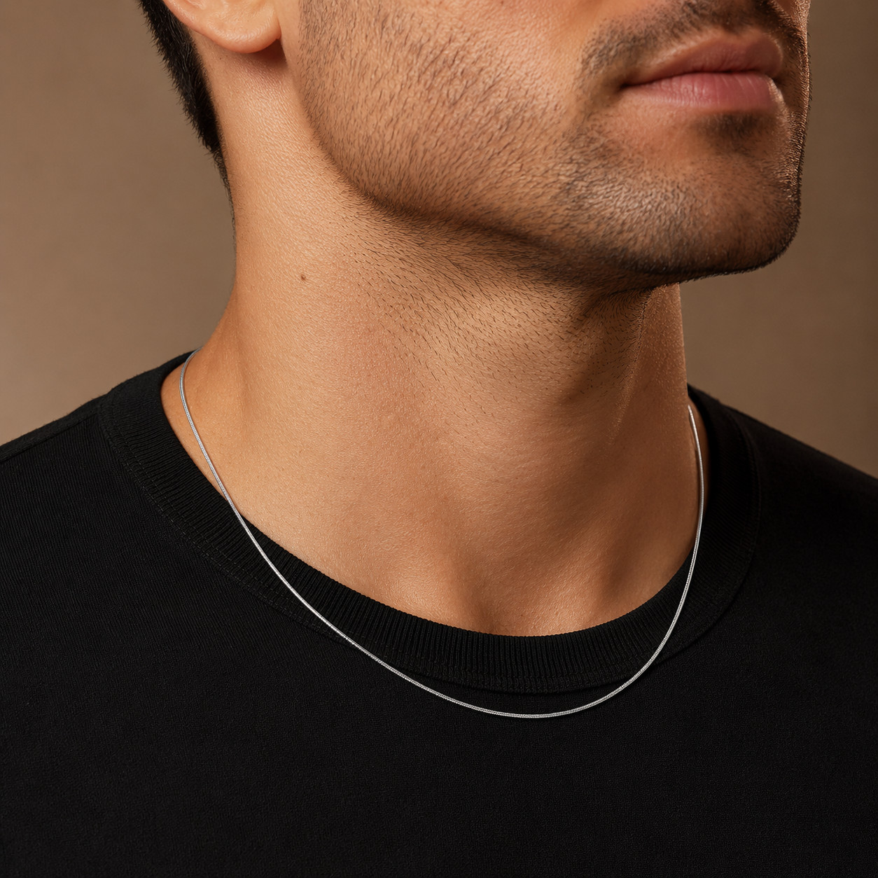 925 Sterling Silver Rhodium Plated Snake Chain Necklace – 1mm